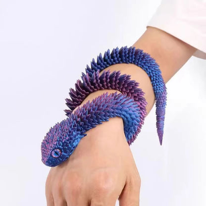 3D Printed Snake Figurine – Movable Action Figures | Flexible Posture Snake Model Toy - ZOOMNSTORE
