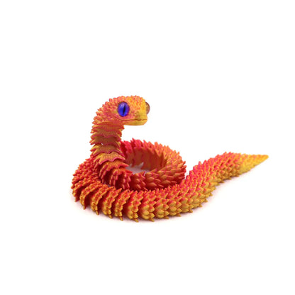 3D Printed Snake Figurine – Movable Action Figures | Flexible Posture Snake Model Toy - ZOOMNSTORE