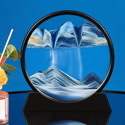 3D Quicksand Hourglass Art - Deep Sea Sandscape Picture for Home or Office Decor - ZOOMNSTORE