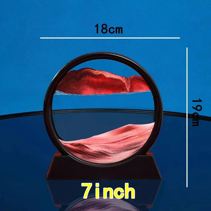 3D Quicksand Hourglass Art - Deep Sea Sandscape Picture for Home or Office Decor - ZOOMNSTORE