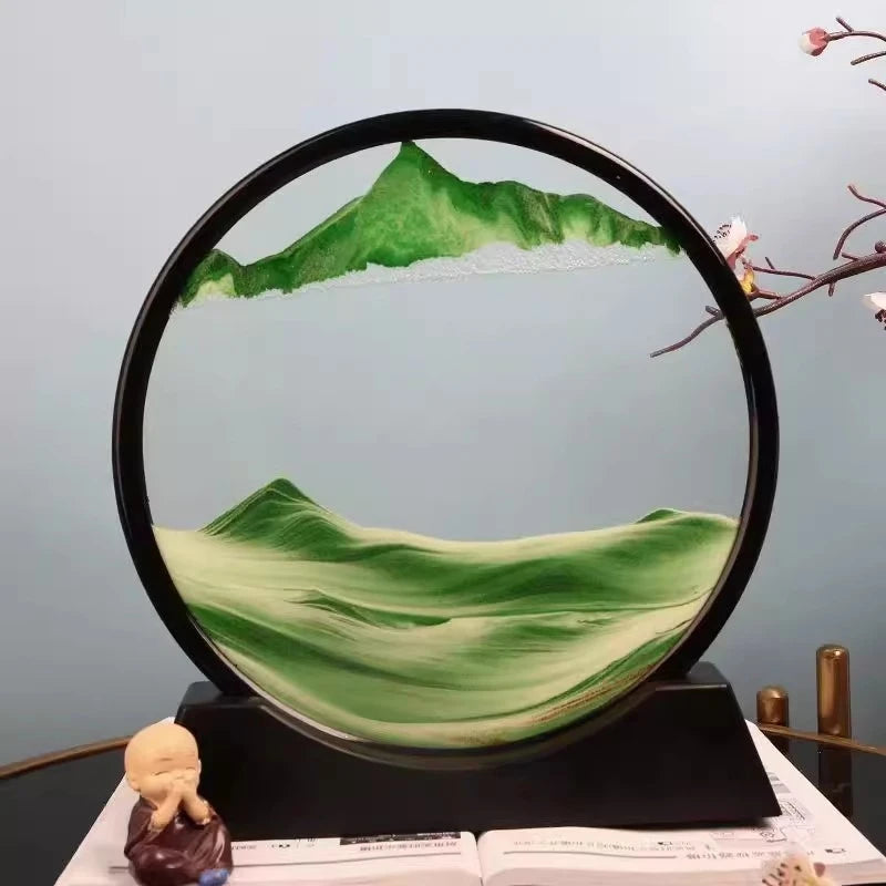 3D Quicksand Hourglass Art - Deep Sea Sandscape Picture for Home or Office Decor - ZOOMNSTORE