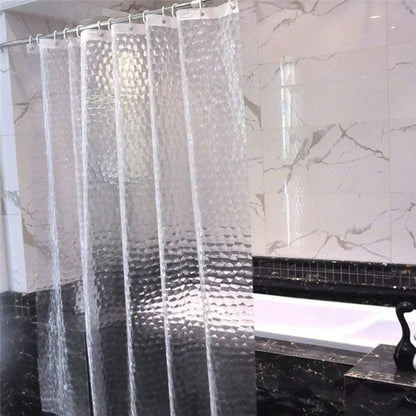 3D Waterproof Shower Curtain - Transparent Thicker Bath Curtain 180x180cm - ZOOMNSTORE