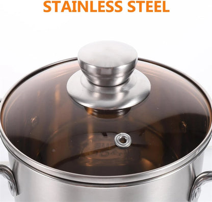 Stainless Steel Deep Fryer Pot with Lid  Basket - Japanese Tempura Fryer JT230 - ZOOMNSTORE