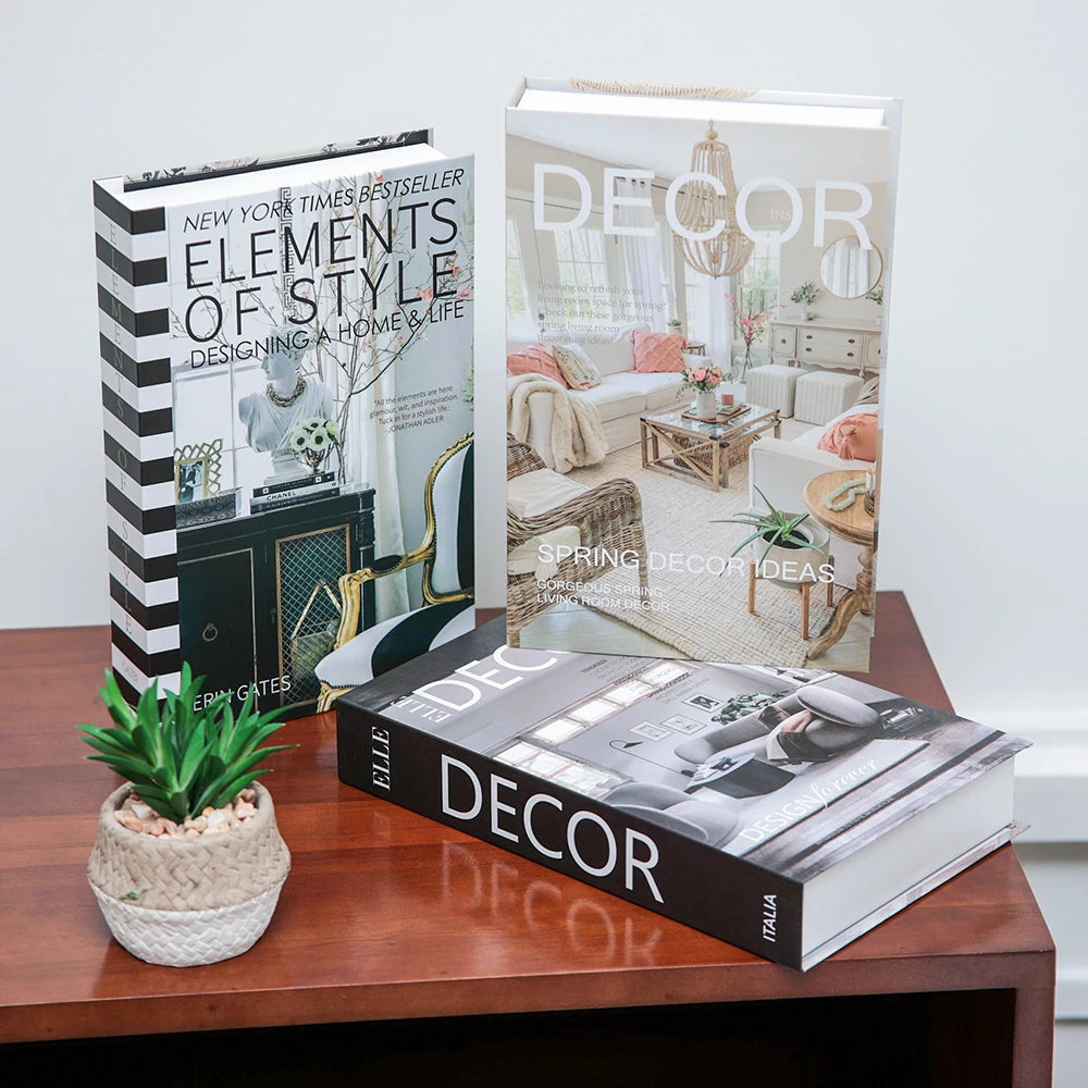 3Pcs Decorative Fake Books - Living Room Coffee Table Ornaments - ZOOMNSTORE