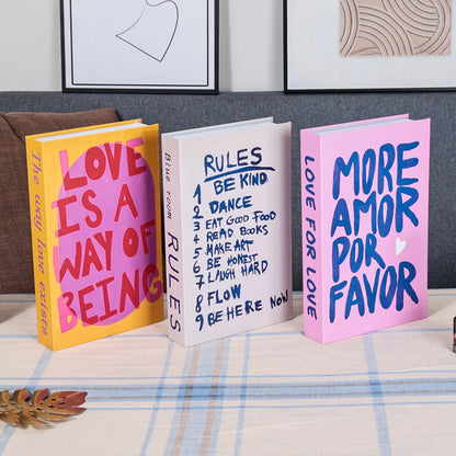 3Pcs Decorative Fake Books - Living Room Coffee Table Ornaments - ZOOMNSTORE