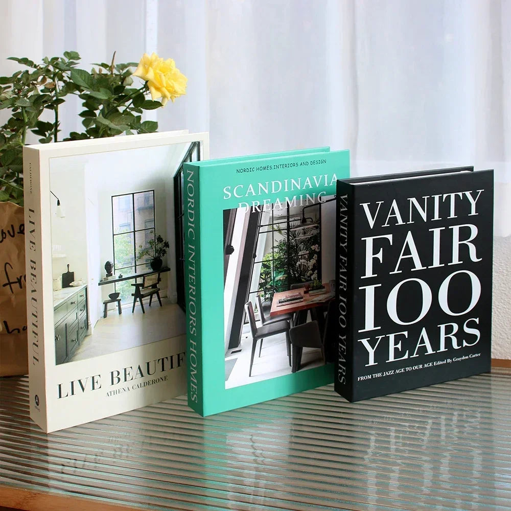 3Pcs Decorative Fake Books - Living Room Coffee Table Ornaments - ZOOMNSTORE