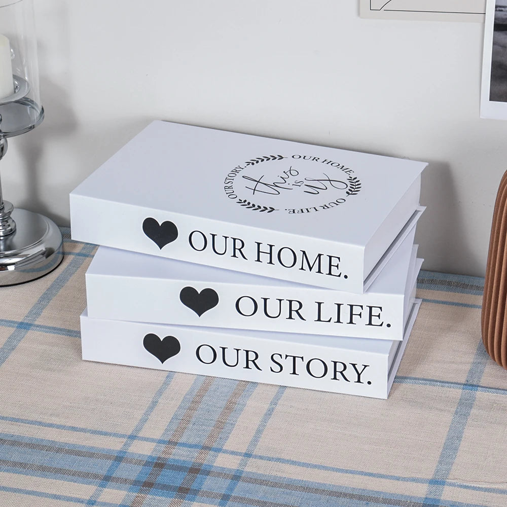 3Pcs Decorative Fake Books - Living Room Coffee Table Ornaments - ZOOMNSTORE