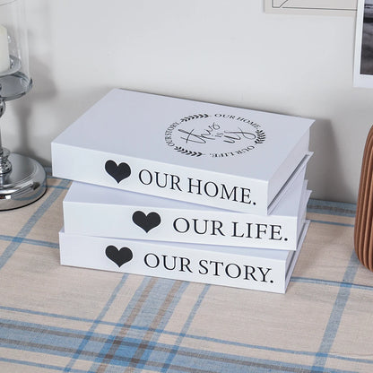 3Pcs Decorative Fake Books - Living Room Coffee Table Ornaments - ZOOMNSTORE
