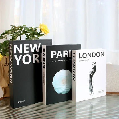 3Pcs Decorative Fake Books - Living Room Coffee Table Ornaments - ZOOMNSTORE