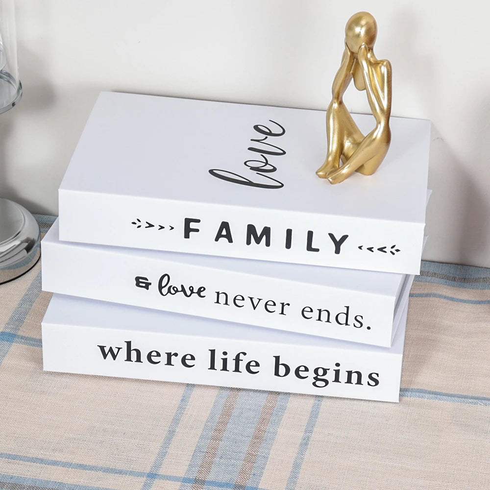 3Pcs Decorative Fake Books - Living Room Coffee Table Ornaments - ZOOMNSTORE