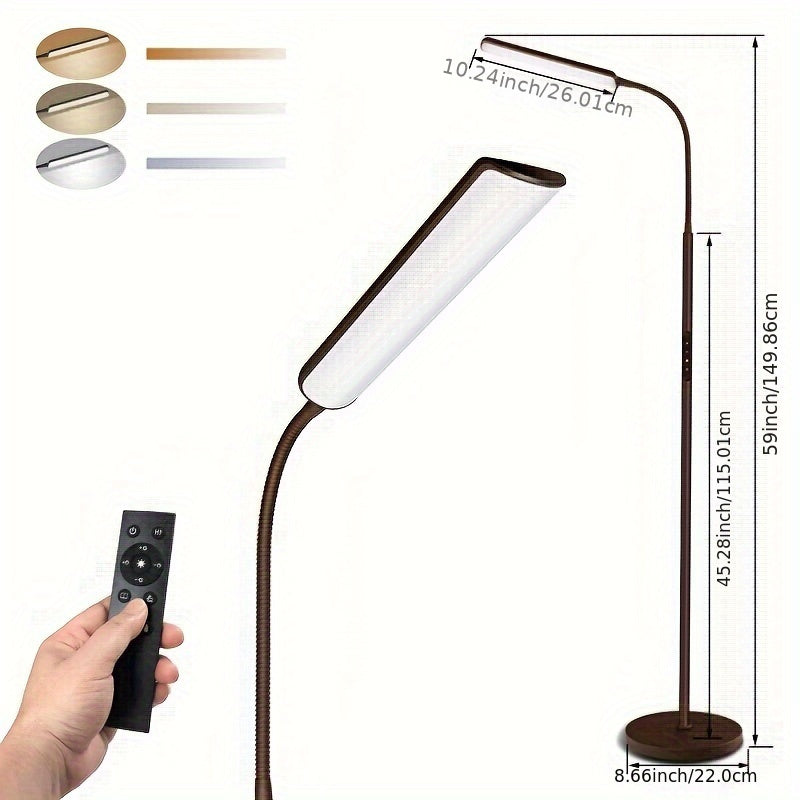 Adjustable LED Floor Lamp - 689 inches 3-Color Remote  Touch Control for Living Rooms Bedrooms Offices - ZOOMNSTORE