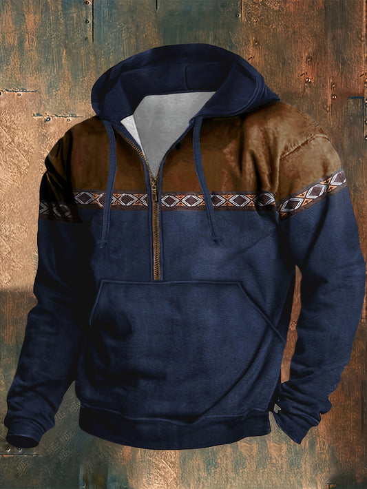Mens One-Third Zipper Sweater Hoodie - Fashionable Casual Wear - ZOOMNSTORE