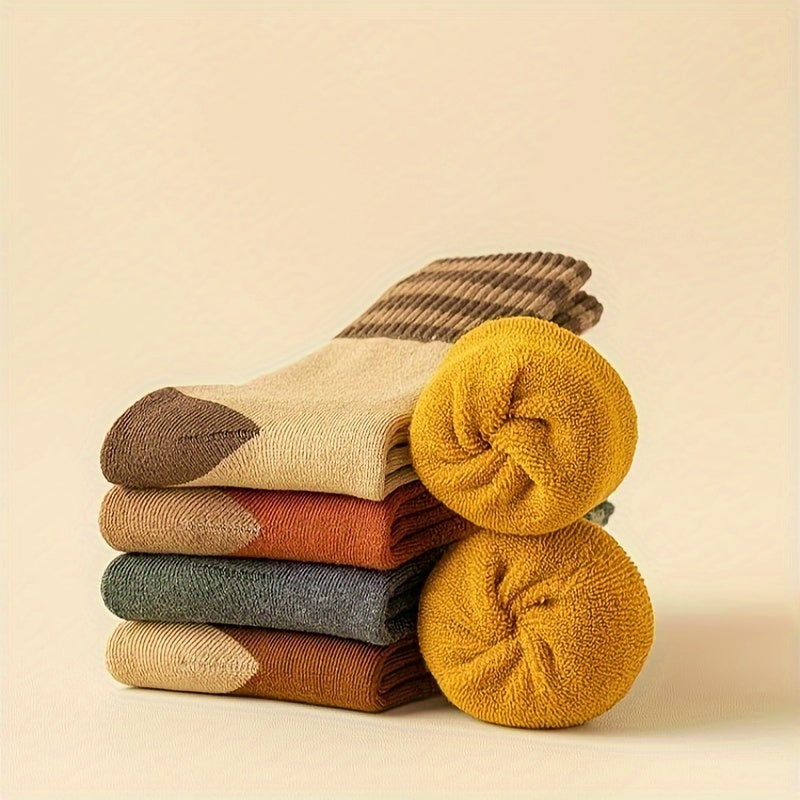 Trendy Cotton Socks - 10 Pairs in 10 Colors for Men  Women Mid Length Warm Home Sleep Socks - ZOOMNSTORE