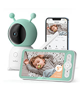 BOIFUN 2K 5'' Screen Control Wifi Video Baby Monitor Camera, ,Two-Way Talk, Motion&Crying Detection, Auto Tracking, Night Vision