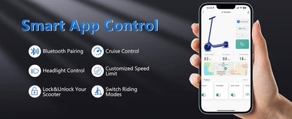 AOVOPRO ESMAX Electric Scooter 500W 22mph Adult APP Smart Scooter 28miles Shock-absorbing Anti-skid Folding Electric Scooter