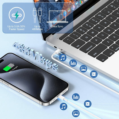 40W Fast Charger For iPhone 14 13 12 11 Pro Max X XS iPad USB Type C Fast Charging Data Cable Phone Charger Set Accessories - ZOOMNSTORE