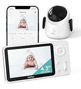 BOIFUN 2K 5'' Screen Control Wifi Video Baby Monitor Camera, ,Two-Way Talk, Motion&Crying Detection, Auto Tracking, Night Vision
