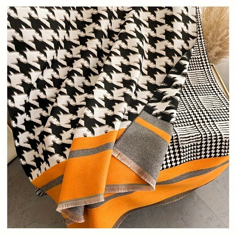 Super Warm Double-Sided Scarf - Autumn  Winter Shawl Neck - ZOOMNSTORE