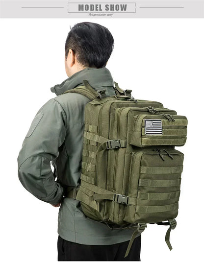 45L Tactical Backpack - Large Capacity Outdoor Hiking  Camping Bag for Men  Women - ZOOMNSTORE