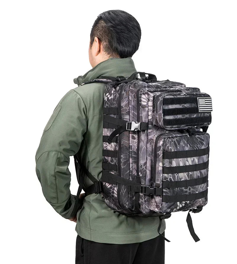 45L Tactical Backpack - Large Capacity Outdoor Hiking  Camping Bag for Men  Women - ZOOMNSTORE