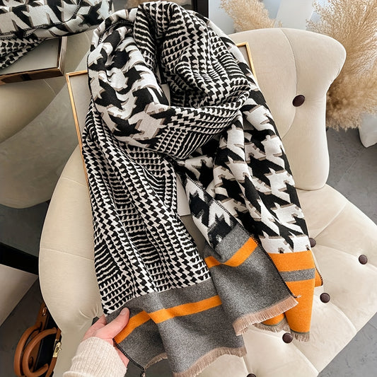 Super Warm Double-Sided Scarf - Autumn  Winter Shawl Neck - ZOOMNSTORE