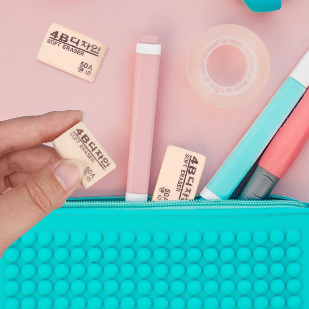 1-10PCS 4B Pencils Eraser Student Office School Stationery Writing Art Drawing Rubber Wrong Questions Correction Eraser - ZOOMNSTORE