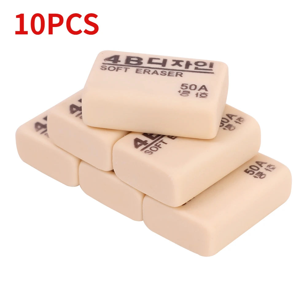 1-10PCS 4B Pencils Eraser Student Office School Stationery Writing Art Drawing Rubber Wrong Questions Correction Eraser - ZOOMNSTORE