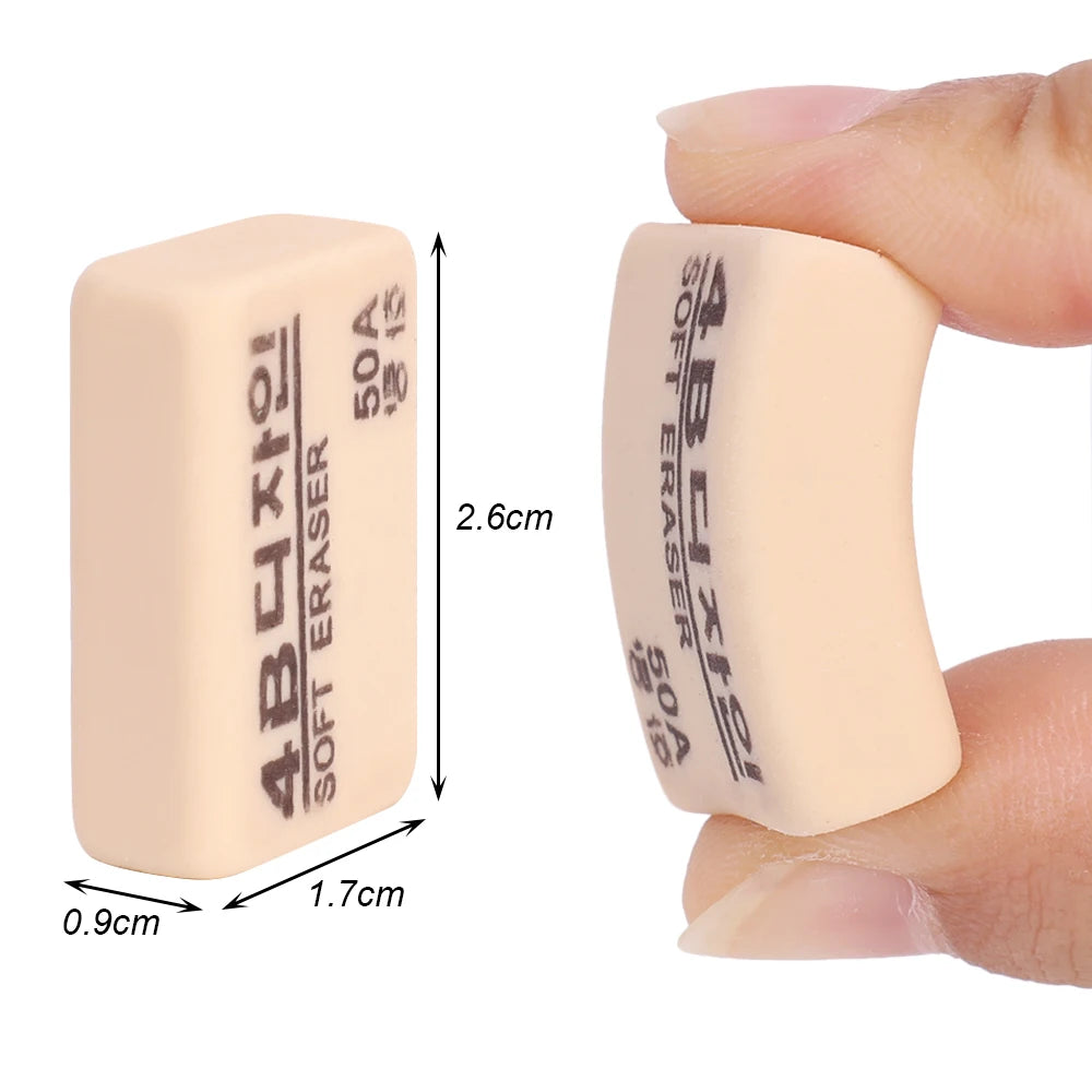 1-10PCS 4B Pencils Eraser Student Office School Stationery Writing Art Drawing Rubber Wrong Questions Correction Eraser - ZOOMNSTORE