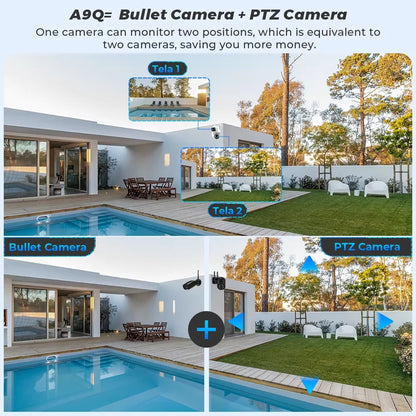 4K 8MP PTZ Outdoor WiFi Security Camera - Dual Lens Human Detection Audio O-Kam Pro - ZOOMNSTORE