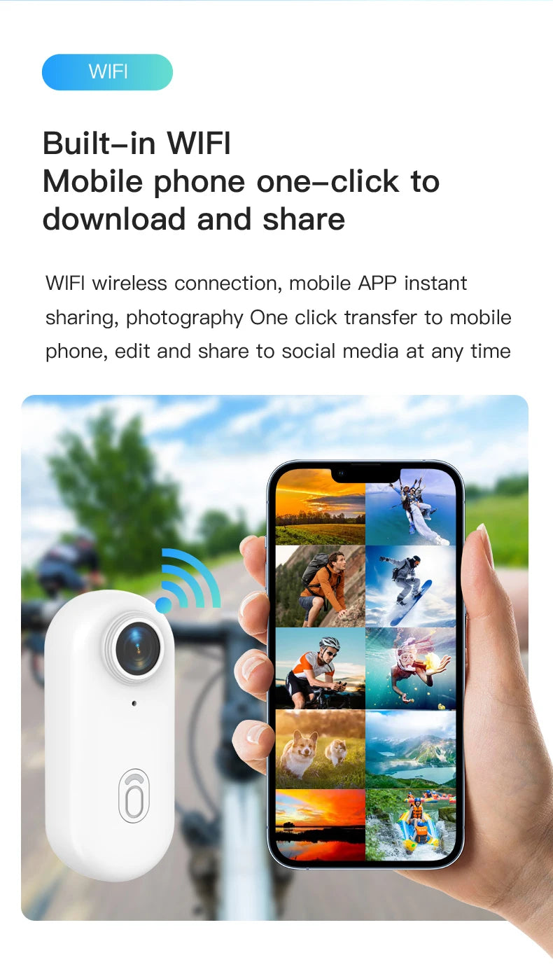 4K Action Camera - Portable Bike Camera With Wifi, Waterproof Mini Video Cam - ZOOMNSTORE