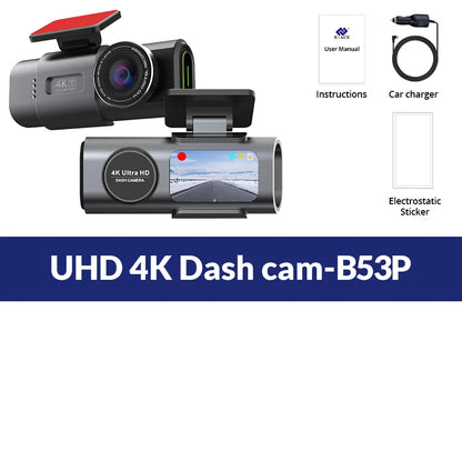 4K UHD Dash Cam - Night Vision Car Camera with Wi-Fi  GPS 24H Parking Mode - ZOOMNSTORE