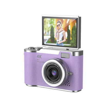 4K Digital Camera - 48MP Compact CCD Sensor Camera with 8X Zoom & 180° Flip Screen - ZOOMNSTORE