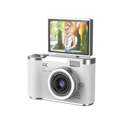 4K Digital Camera - 48MP Compact CCD Sensor Camera with 8X Zoom & 180° Flip Screen - ZOOMNSTORE