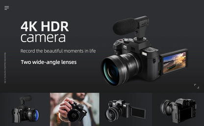 4K Digital Camera - 48MP Travel Vlogging Camera | 16X Digital Zoom & Flip Screen - ZOOMNSTORE