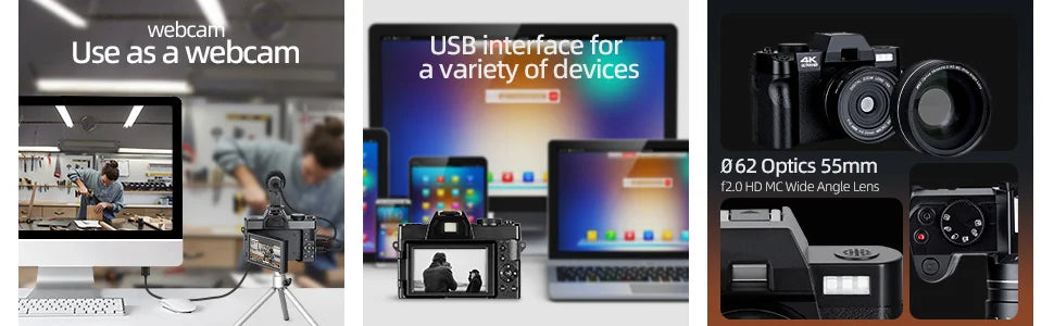4K Digital Camera - 48MP Travel Vlogging Camera | 16X Digital Zoom & Flip Screen - ZOOMNSTORE