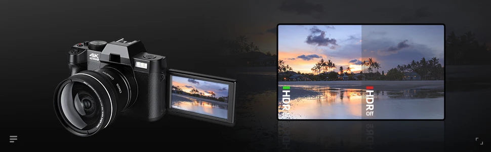 4K Digital Camera - 48MP Travel Vlogging Camera | 16X Digital Zoom & Flip Screen - ZOOMNSTORE