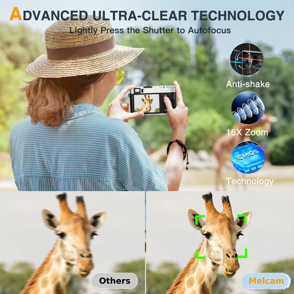 4K Vlogging Camera - 48MP Auto Focus Video Camera with 16X Zoom Anti-Shake  Viewfinder - ZOOMNSTORE
