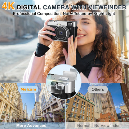 4K Vlogging Camera - 48MP Auto Focus Video Camera with 16X Zoom Anti-Shake  Viewfinder - ZOOMNSTORE