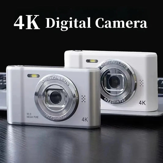 4K Digital Camera - 50MP Selfie Cam with HD Zoom  24 Screen for Kids - ZOOMNSTORE
