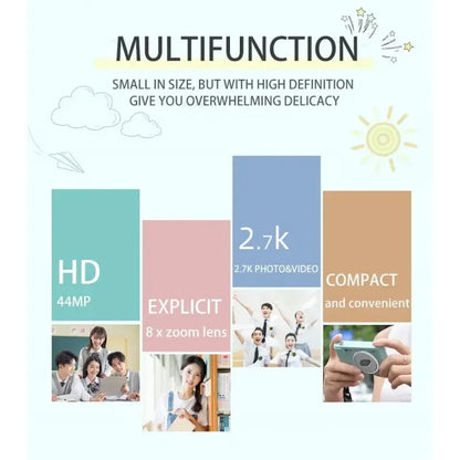 4K Digital Camera - 50MP Selfie Cam with HD Zoom  24 Screen for Kids - ZOOMNSTORE