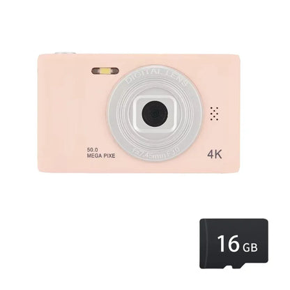 4K Digital Camera - 50MP Selfie Cam with HD Zoom  24 Screen for Kids - ZOOMNSTORE