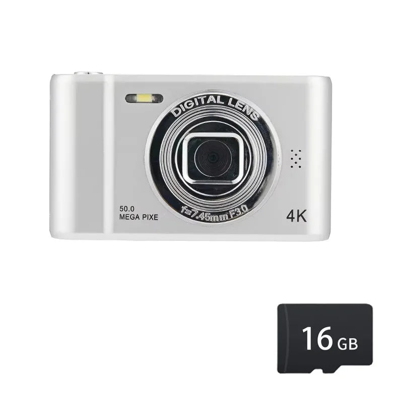 4K Digital Camera - 50MP Selfie Cam with HD Zoom  24 Screen for Kids - ZOOMNSTORE