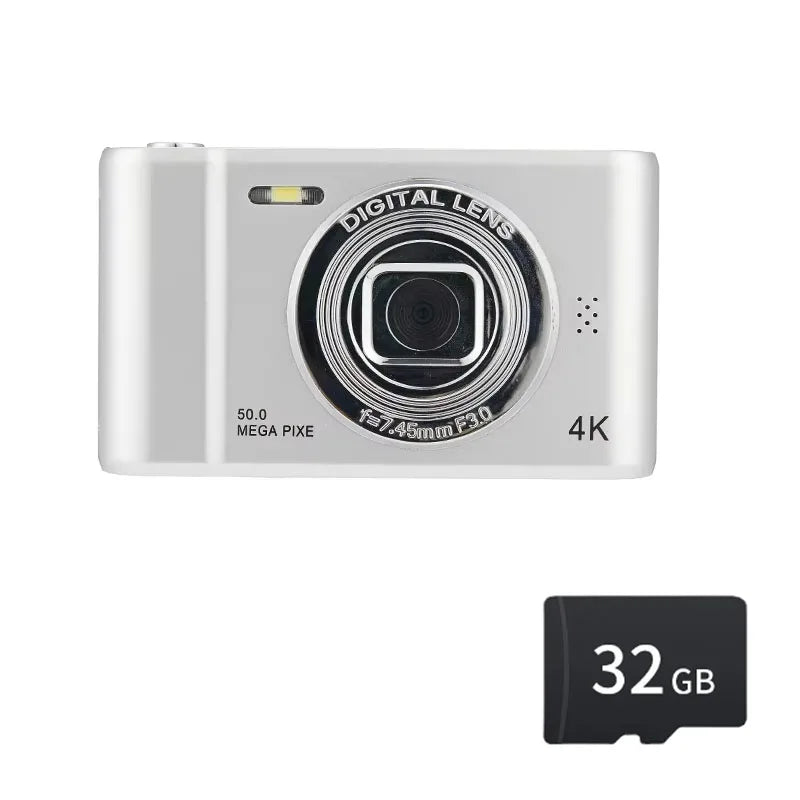 4K Digital Camera - 50MP Selfie Cam with HD Zoom  24 Screen for Kids - ZOOMNSTORE