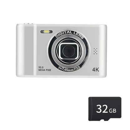 4K Digital Camera - 50MP Selfie Cam with HD Zoom  24 Screen for Kids - ZOOMNSTORE