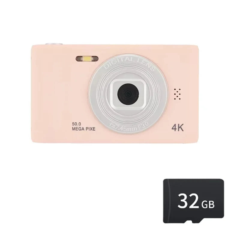 4K Digital Camera - 50MP Selfie Cam with HD Zoom  24 Screen for Kids - ZOOMNSTORE