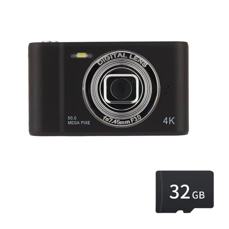 4K Digital Camera - 50MP Selfie Cam with HD Zoom  24 Screen for Kids - ZOOMNSTORE