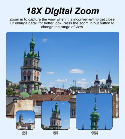 4K Digital Camera - 64MP Flip Screen Vlogging Camera with 18X Digital Zoom - ZOOMNSTORE