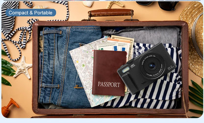 4K Digital Camera - 64MP Flip Screen Vlogging Camera with 18X Digital Zoom - ZOOMNSTORE