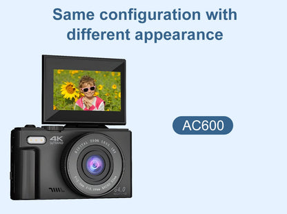 4K Digital Camera - 64MP Flip Screen Vlogging Camera with 18X Digital Zoom - ZOOMNSTORE
