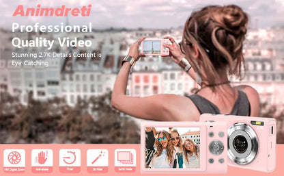 4K Digital Camera - Autofocus Vlogging Camera with 48MP, 2.8" Large Screen - ZOOMNSTORE